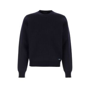 Prada Men Dark Blue Wool Blend Sweater